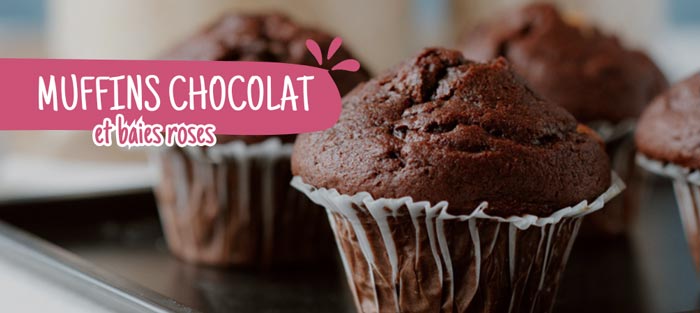 muffins-chocolat-baies-roses